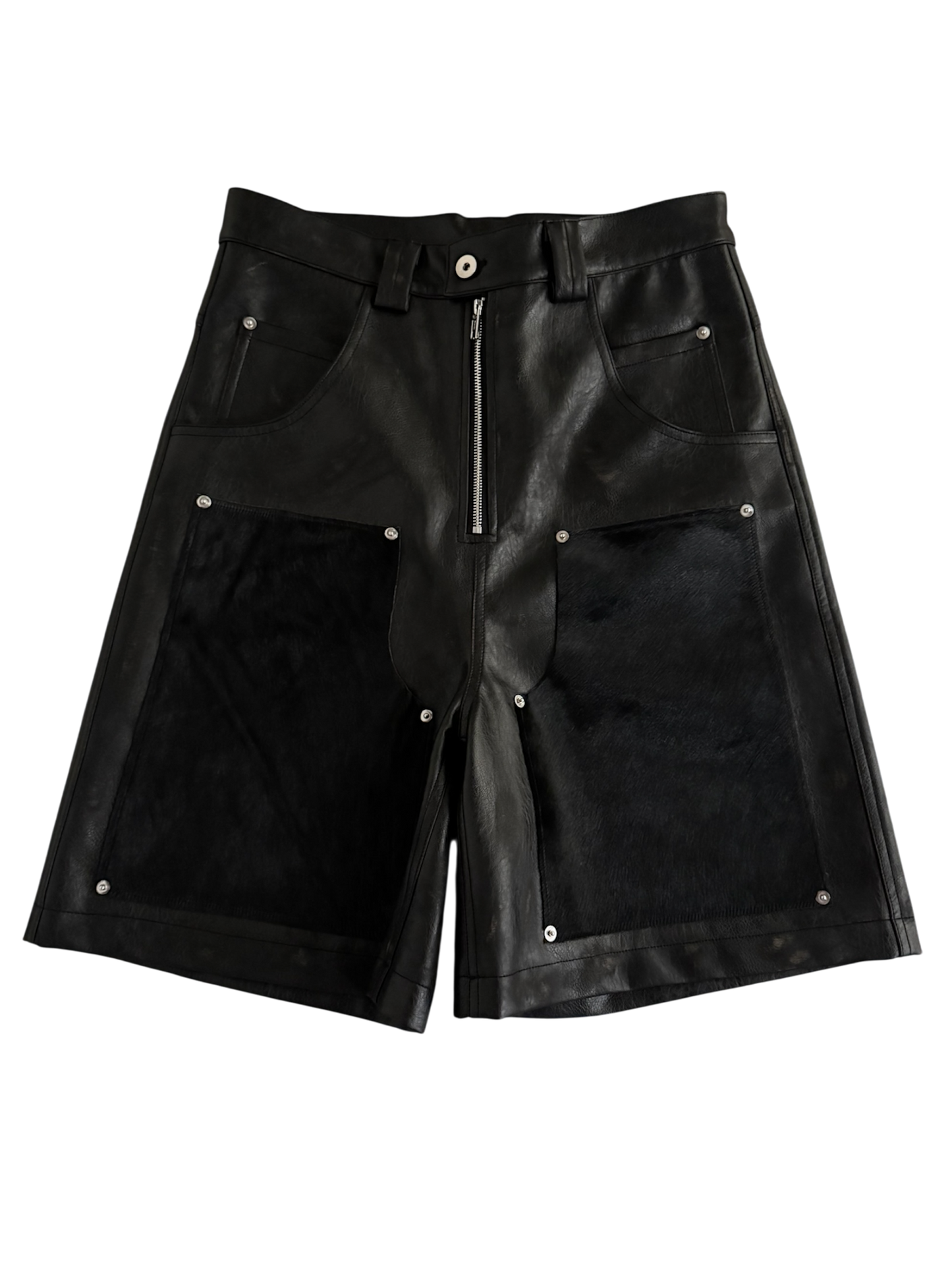 Leather Cowhide Shorts