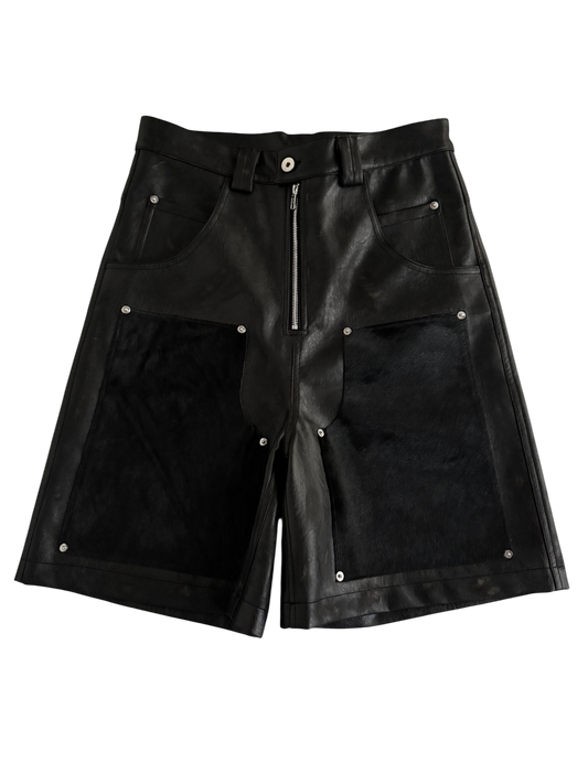 Leather Cowhide Shorts