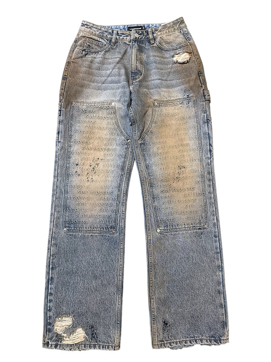 Sh*t Happens Double Knee Denim